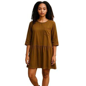 Limited Express Mini Shift Dress Brown Size M Vintage